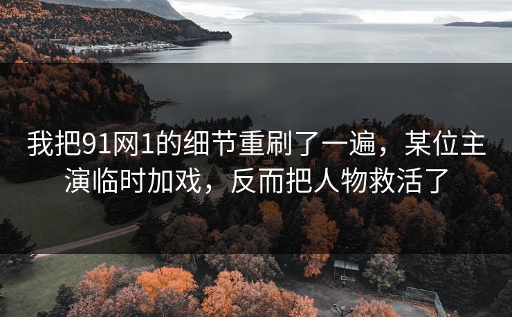我把91网1的细节重刷了一遍，某位主演临时加戏，反而把人物救活了