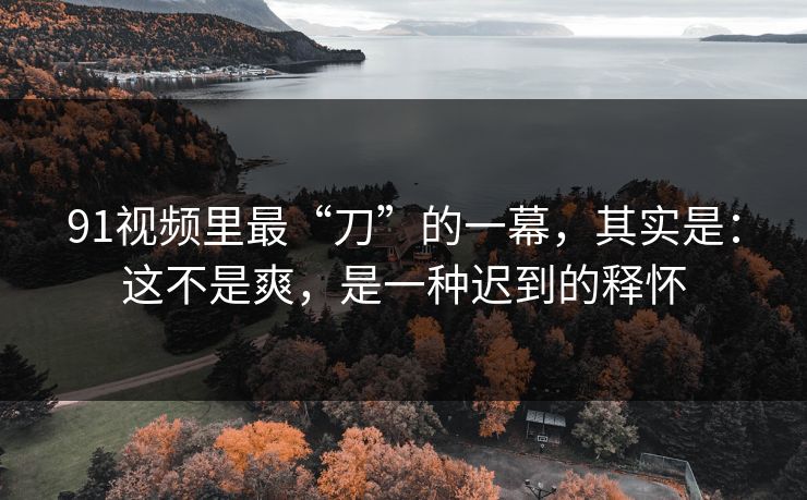 91视频里最“刀”的一幕，其实是：这不是爽，是一种迟到的释怀