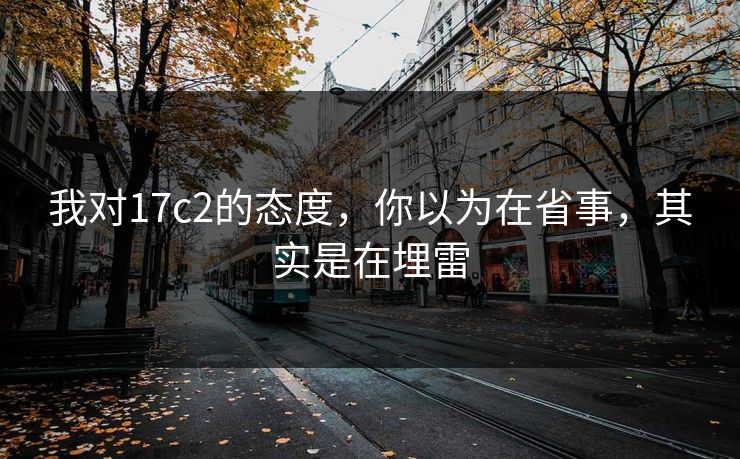 我对17c2的态度，你以为在省事，其实是在埋雷