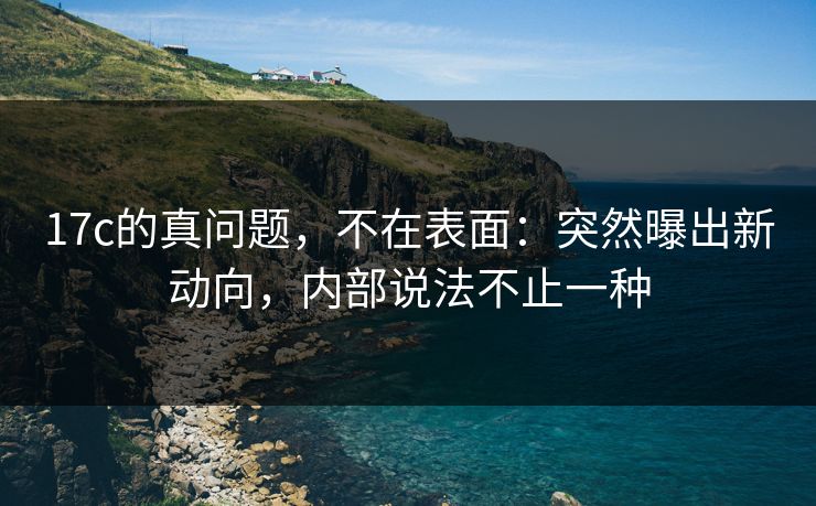 17c的真问题，不在表面：突然曝出新动向，内部说法不止一种