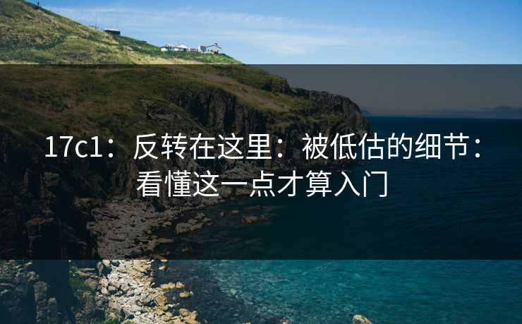 17c1：反转在这里：被低估的细节：看懂这一点才算入门