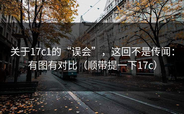 关于17c1的“误会”，这回不是传闻：有图有对比（顺带提一下17c）