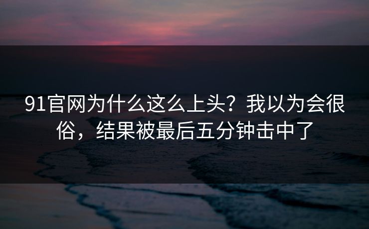 91官网为什么这么上头？我以为会很俗，结果被最后五分钟击中了